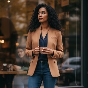 J.Crew Regent Blazer in Wool Flannel – Camel, Size 6 Petite